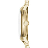 Marc Jacobs Baker Dexter Black Dial Gold Steel Strap Watch for Women - MBM3421