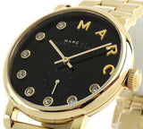 Marc Jacobs Baker Dexter Black Dial Gold Steel Strap Watch for Women - MBM3421