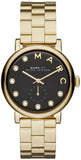 Marc Jacobs Baker Dexter Black Dial Gold Steel Strap Watch for Women - MBM3421