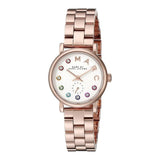 Marc Jacobs Baker Dexter White Dial Rose Gold Steel Strap Watch for Women - MBM3443