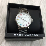Marc Jacobs Baker Dexter White Dial Silver Steel Strap Watch for Women - MBM3423