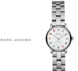 Marc Jacobs Baker Dexter White Dial Silver Steel Strap Watch for Women - MBM3423