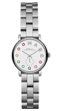 Marc Jacobs Baker Dexter White Dial Silver Steel Strap Watch for Women - MBM3423