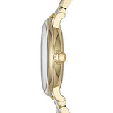 Marc Jacobs Baker Grey Dial Gold Steel Strap Watch for Women - MBM3281
