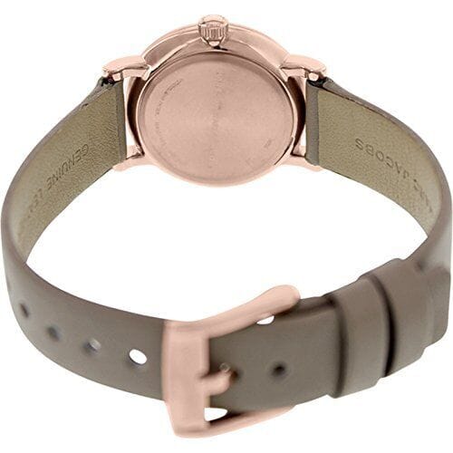 Marc Jacobs Baker Grey Dial Grey Leather Strap Watch for Women - MBM1318