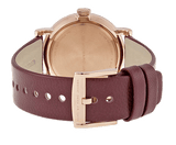 Marc Jacobs Baker Maroon Dial Maroon Leather Strap Watch for Women - MBM1267
