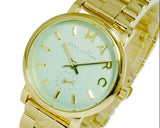 Marc Jacobs Baker Mint Green Dial Gold Steel Strap Watch for Women - MBM3284