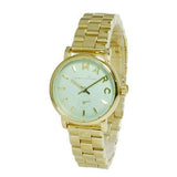 Marc Jacobs Baker Mint Green Dial Gold Steel Strap Watch for Women - MBM3284