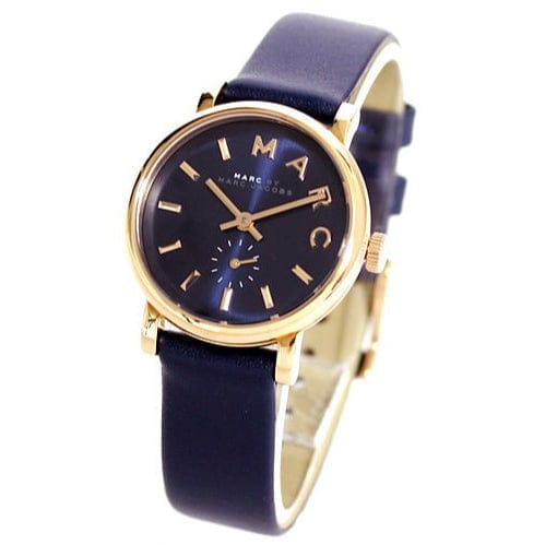Marc Jacobs Baker Navy Blue Dial Blue Leather Strap Watch for Women - MBM1331