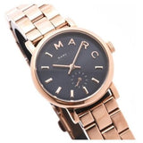 Marc Jacobs Baker Navy Blue Dial Rose Gold Steel Strap Watch for Women - MBM3332