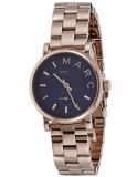 Marc Jacobs Baker Navy Blue Dial Rose Gold Steel Strap Watch for Women - MBM3332
