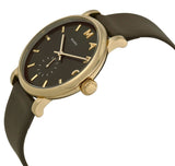 Marc Jacobs Baker Olive Green Dial Olive Green Leather Strap Watch for Women - MBM1328