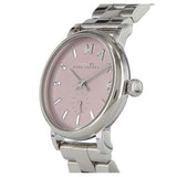 Marc Jacobs Baker Pink Dial Silver Steel Strap Watch for Women - MBM3280
