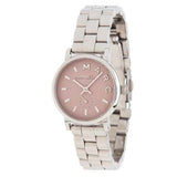 Marc Jacobs Baker Pink Dial Silver Steel Strap Watch for Women - MBM3280