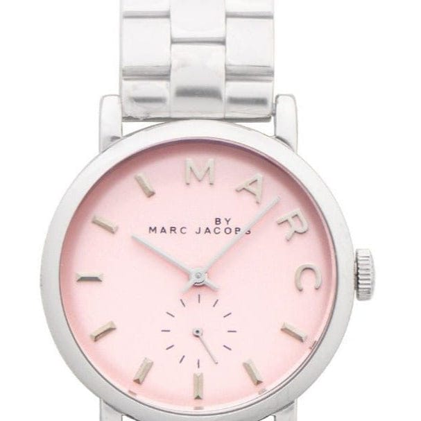 Marc Jacobs Baker Pink Dial Silver Steel Strap Watch for Women - MBM3280