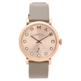Marc Jacobs Baker Rose Gold Dial Grey Leather Strap Watch for Women - MBM1400