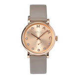 Marc Jacobs Baker Rose Gold Dial Grey Leather Strap Watch for Women - MBM1400