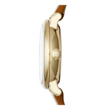 Marc Jacobs Baker White Dial Brown Leather Strap Watch for Women - MBM1317