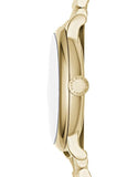 Marc Jacobs Baker White Dial Gold Steel Strap Watch for Women - MBM3440