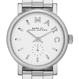 Marc Jacobs Baker White Dial Silver Steel Strap Watch for Women - MBM3246