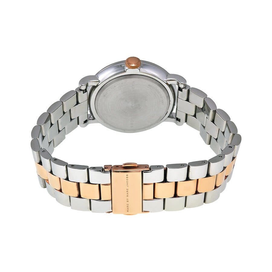Marc Jacobs Baker White Dial Two Tone Steel Strap Watch for Women - MBM3312