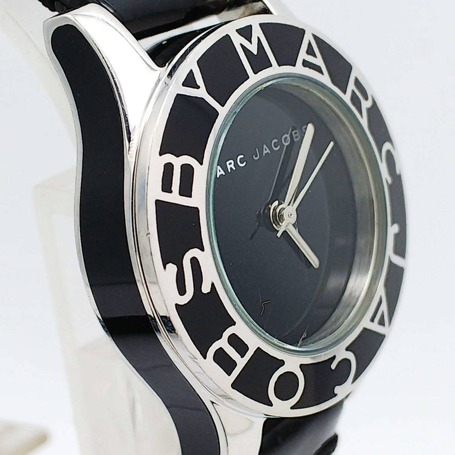 Marc Jacobs Blade Black Dial Black Leather Strap Watch for Women - MBM1082