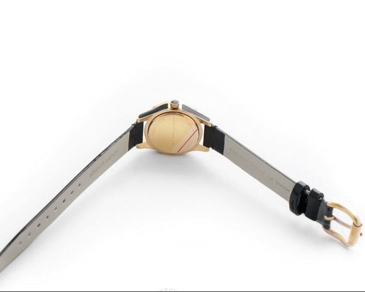 Marc Jacobs Blade Black Dial Black Leather Strap Watch for Women - MBM1159