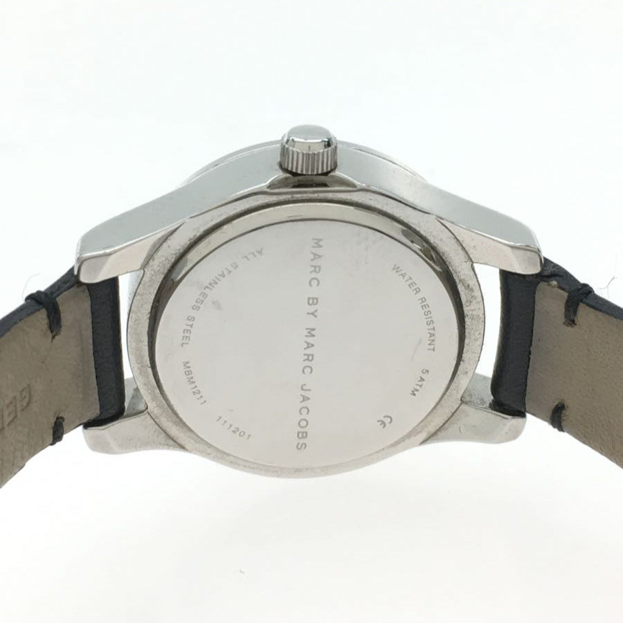 Marc Jacobs Blade Black Dial Black Leather Strap Watch for Women - MBM1211