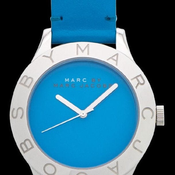 Marc Jacobs Blade Blue Dial Blue Leather Strap Watch for Women - MBM1202