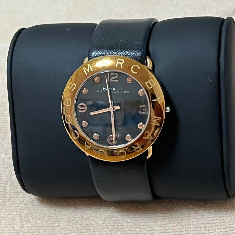 Marc Jacobs Blade Blue Dial Blue Leather Strap Watch for Women - MBM1224