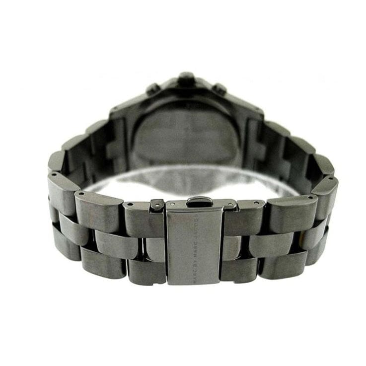 Marc Jacobs Blade Chronograph Black Dial Black Steel Strap Watch for Women - MBM3103