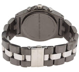 Marc Jacobs Blade Chronograph Black Dial Two Tone Steel Strap Watch for Women - MBM3179