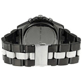 Marc Jacobs Blade Chronograph Black Dial Two Tone Steel Strap Watch for Women - MBM3179