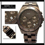 Marc Jacobs Blade Chronograph Brown Dial Brown Steel Strap Watch for Women - MBM3121