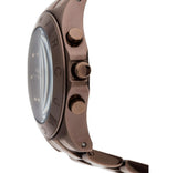 Marc Jacobs Blade Chronograph Brown Dial Brown Steel Strap Watch for Women - MBM3121
