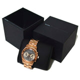 Marc Jacobs Blade Chronograph Brown Dial Rose Gold Steel Strap Watch for Women - MBM3308