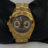 Marc Jacobs Blade Chronograph Brown Dial Rose Gold Steel Strap Watch for Women - MBM3308