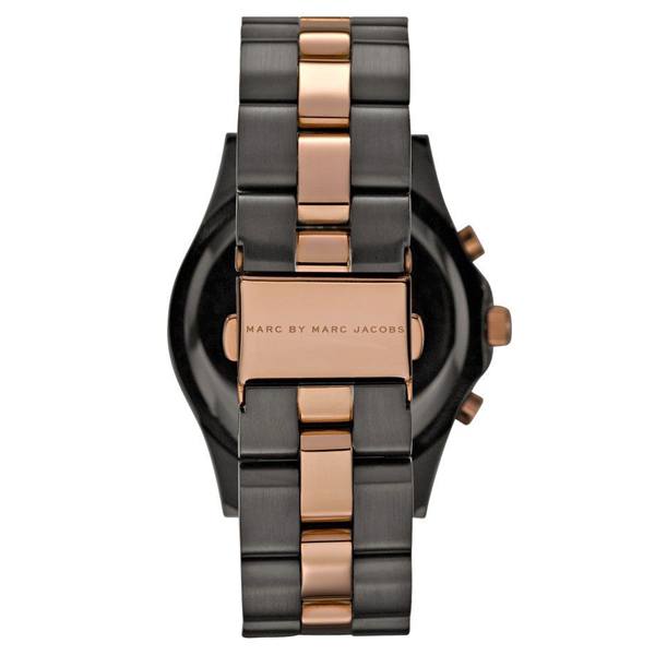 Marc Jacobs Blade Chronograph Grey Dial Two Tone Steel Strap Watch for Women - MBM8583