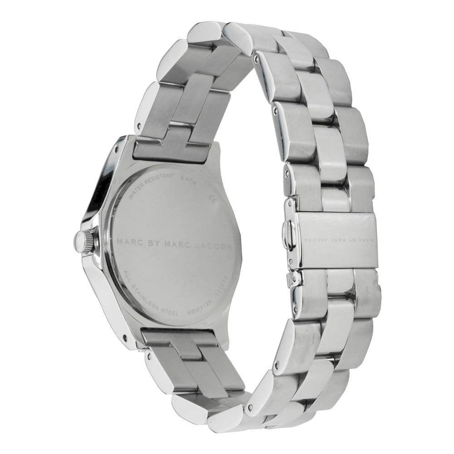 Marc Jacobs Blade Chronograph Silver Dial Silver  Steel Strap Watch for Women - MBM3125