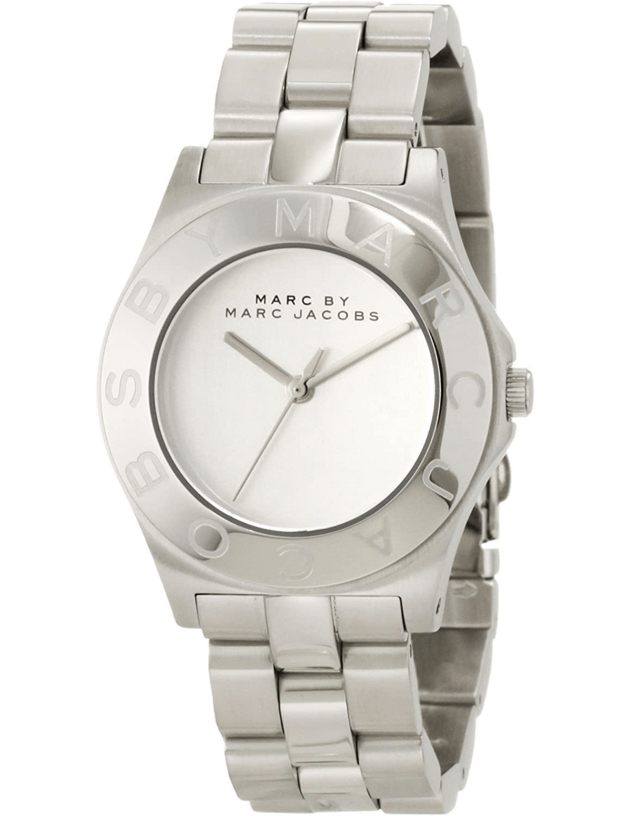 Marc Jacobs Blade Chronograph Silver Dial Silver  Steel Strap Watch for Women - MBM3125