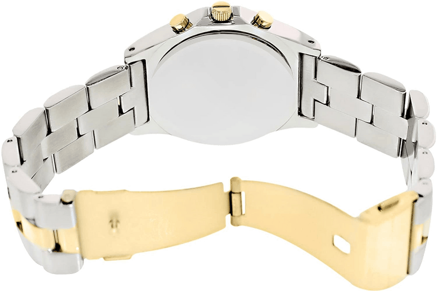 Marc Jacobs Blade Chronograph Silver Dial Two Tone Steel Strap Watch for Women - MBM3177