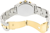 Marc Jacobs Blade Chronograph Silver Dial Two Tone Steel Strap Watch for Women - MBM3177