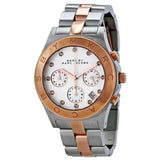 Marc Jacobs Blade Chronograph Silver Dial Two Tone Steel Strap Watch for Women - MBM3178
