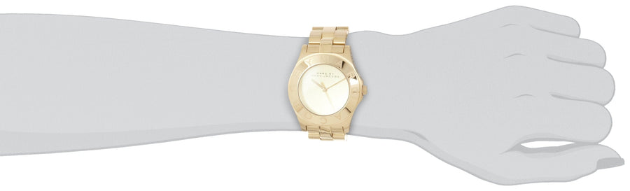 Marc Jacobs Blade Gold Dial Gold Steel Strap Watch for Women - MBM3126