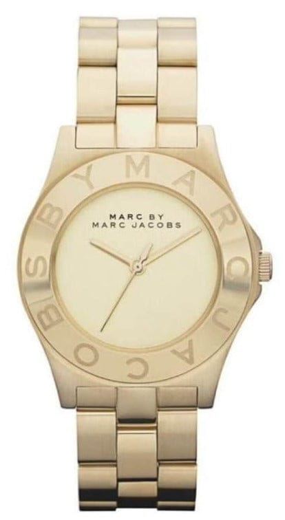 Marc Jacobs Blade Gold Dial Gold Steel Strap Watch for Women - MBM3126