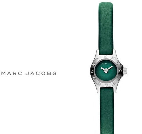 Marc Jacobs Blade Green Dial Green Leather Strap Watch for Women - MBM1341