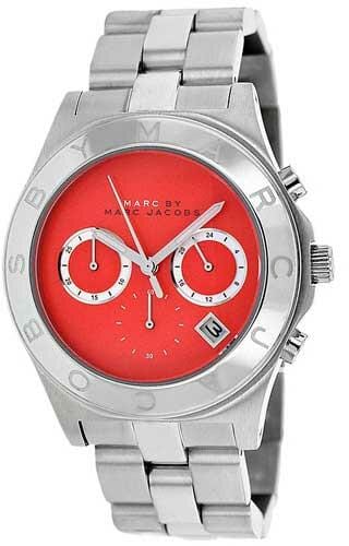 Marc Jacobs Blade Orange Dial Silver Steel Strap Watch for Women - MBM3306