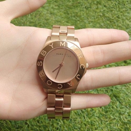 Marc Jacobs Blade Rose Gold Dial Rose Gold Steel Strap Watch for Women - MBM3127
