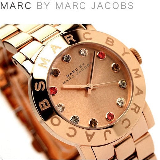 Marc Jacobs Blade Rose Gold Dial Rose Gold Steel Strap Watch for Women - MBM3142