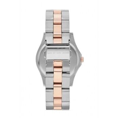 Marc Jacobs Blade Silver Dial Two Tone Steel Strap Watch for Women - MBM3129